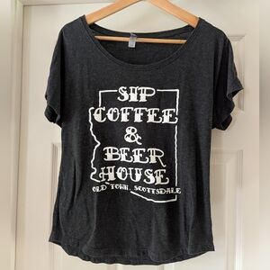 Sip Coffee & Beer House Scottsdale, Arizona Black T-shirt Size Medium
